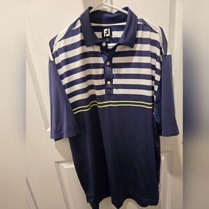 FootJoy Men's Striped Golf Polo - Size XL